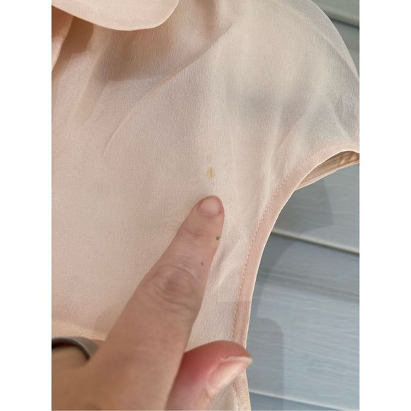TED BAKER Peach 'Maddi' 100% Silk Blouse Ted's Size 2 / US Small - Picture 6 of 13